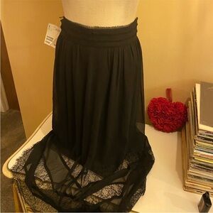 H&M Black High Low grunge Skirt
